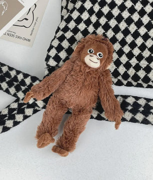 Schattige Aap Pluche Hanger - Gorilla Knuffel voor Rugzak & Sleutelhanger
