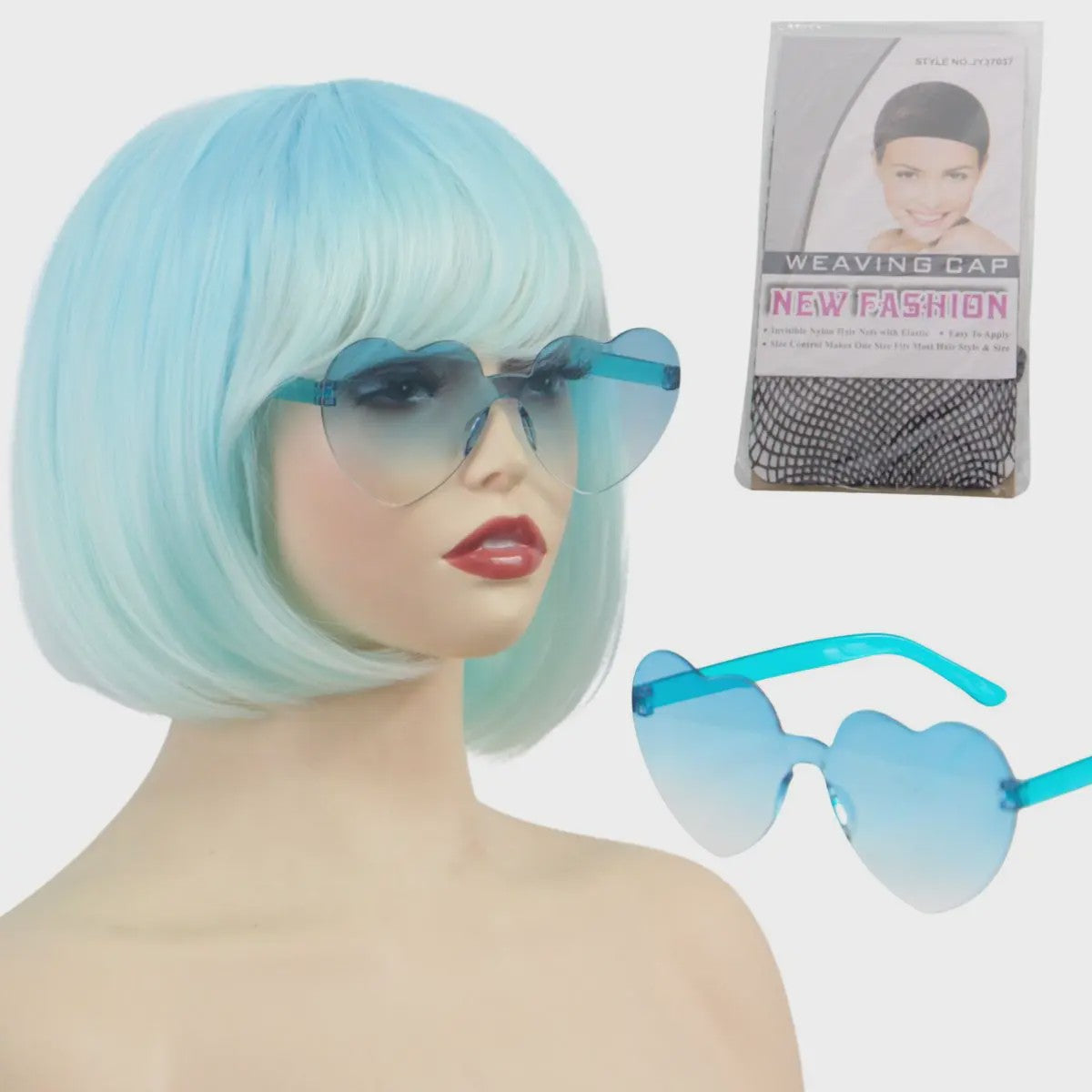 Stijlvolle Gradient Bob Pruik met Pony - Synthetisch Haar voor Cosplay & Feest
