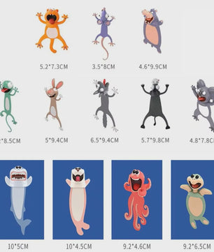 Grappige 3D Boekenlegger Dieren - Leuke Leestekens voor Boekenwurmen