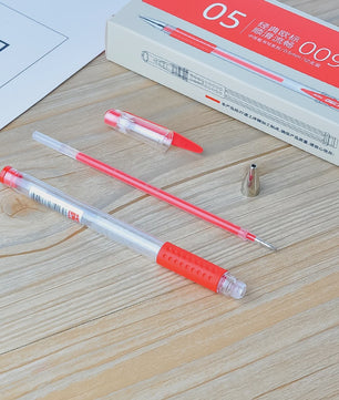 Set Gel Pen 0.5mm Rood - 4, 8 of 12 Stuks - Vloeiend Schrijven voor Kantoor en School