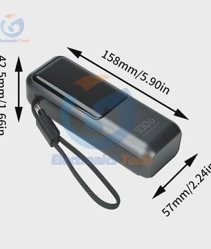 DIY Powerbank Kit: 100W PD Fast Charging Behuizing voor 4x 21700 Batterijen