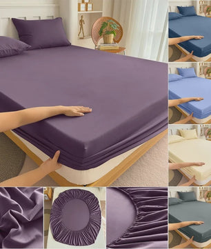 Hoeslaken met Elastische Band - Effen Kleur - Diverse Maten