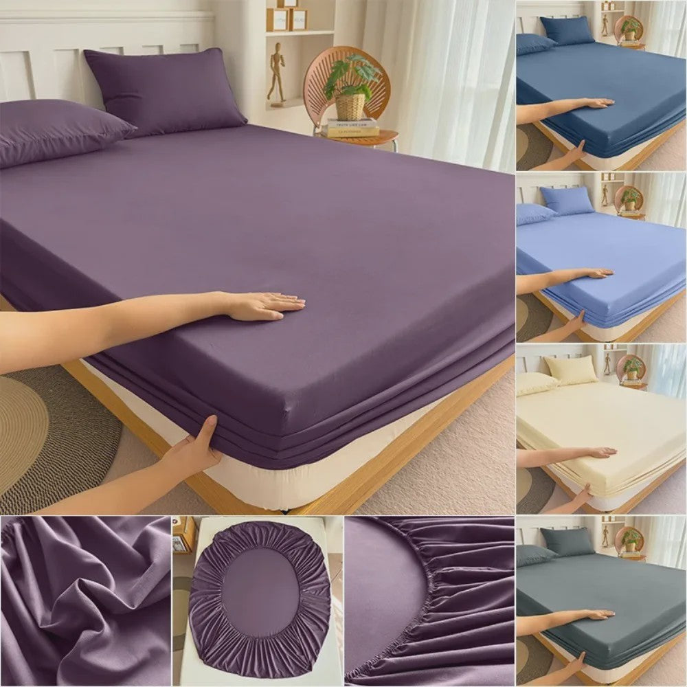 Hoeslaken met Elastische Band - Effen Kleur - Diverse Maten