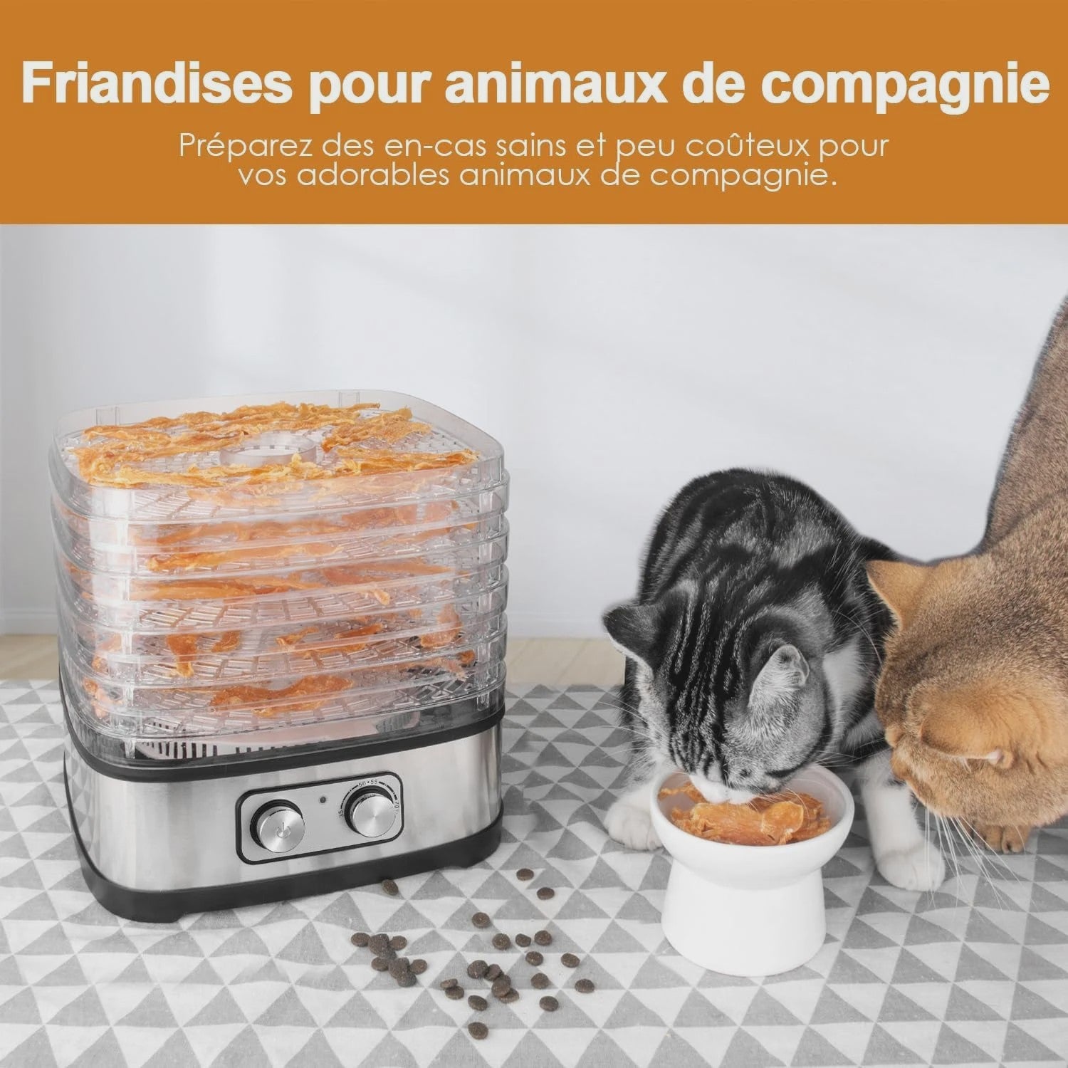 Food Dehydrator met 5 Verstelbare Trays en Temperatuurregeling (35-70°C)