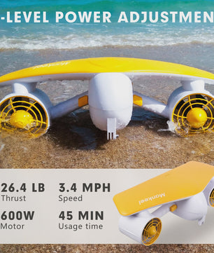 Elektrische Onderwater Scooter 600W - Krachtige Duikscooter met 2 snelheden & 45 min werktijd