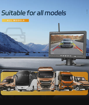 Draadloze Achteruitrijcamera met 7" HD IPS Scherm voor Vrachtwagen, Bus, Camper