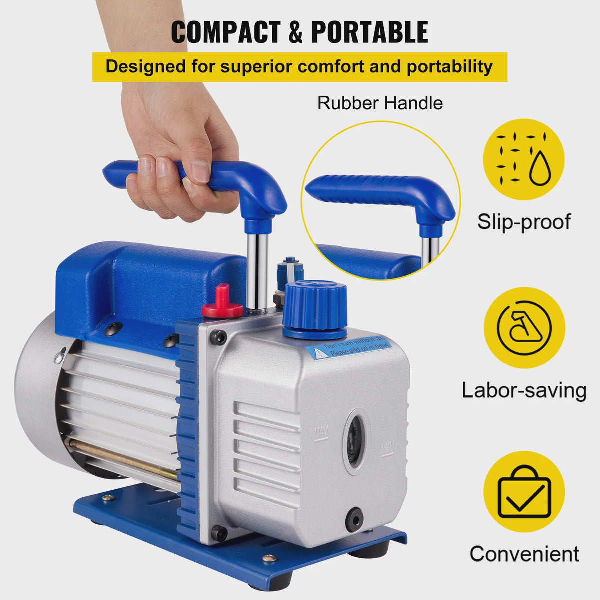 Vacuümpomp 3CFM 1/4HP Enkeltraps - Koeling, HVAC & Vacuümverpakking