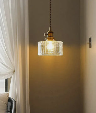 Nordic Groene Glazen Hanglamp met Koperen Fitting - Sfeervolle Moderne Verlichting