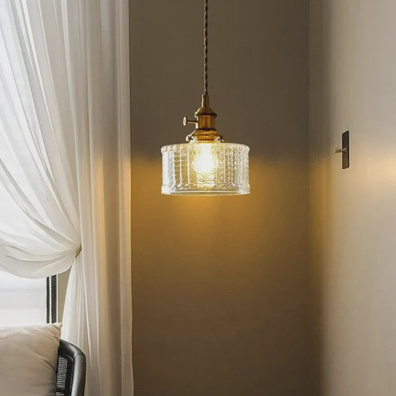 Nordic Groene Glazen Hanglamp met Koperen Fitting - Sfeervolle Moderne Verlichting