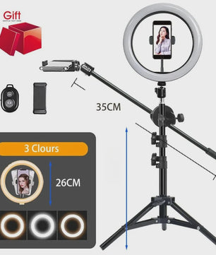 Professionele LED Ring Light Set met Statief & Telefoonhouder voor Foto/Video