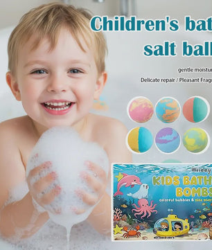 Kleurrijke Bruisballen voor Kinderen - 6 Stuks Badplezier & Ontspanning