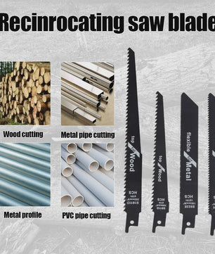 Reciprozaagbladen Set (5/10 Stuks) HCS - Voor Hout, Metaal & PVC - 15/20cm