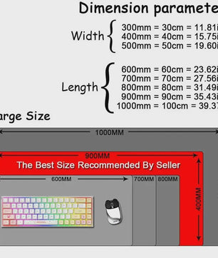 Extra Grote Bureau Mat - Minimalistisch Design Muismat voor Gaming & Kantoor
