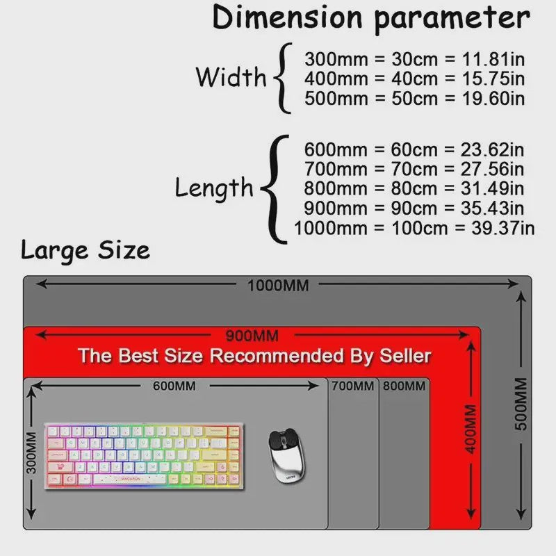 Extra Grote Bureau Mat - Minimalistisch Design Muismat voor Gaming & Kantoor