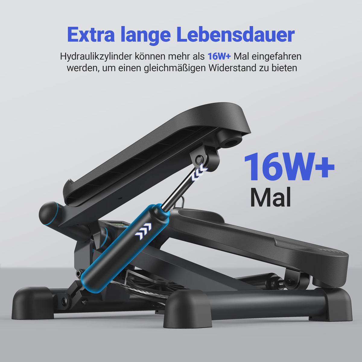 MERACH Mini Stepper met Weerstandsbanden - Twist Stair Climber voor Full Body Workout Thuis (max 150kg)