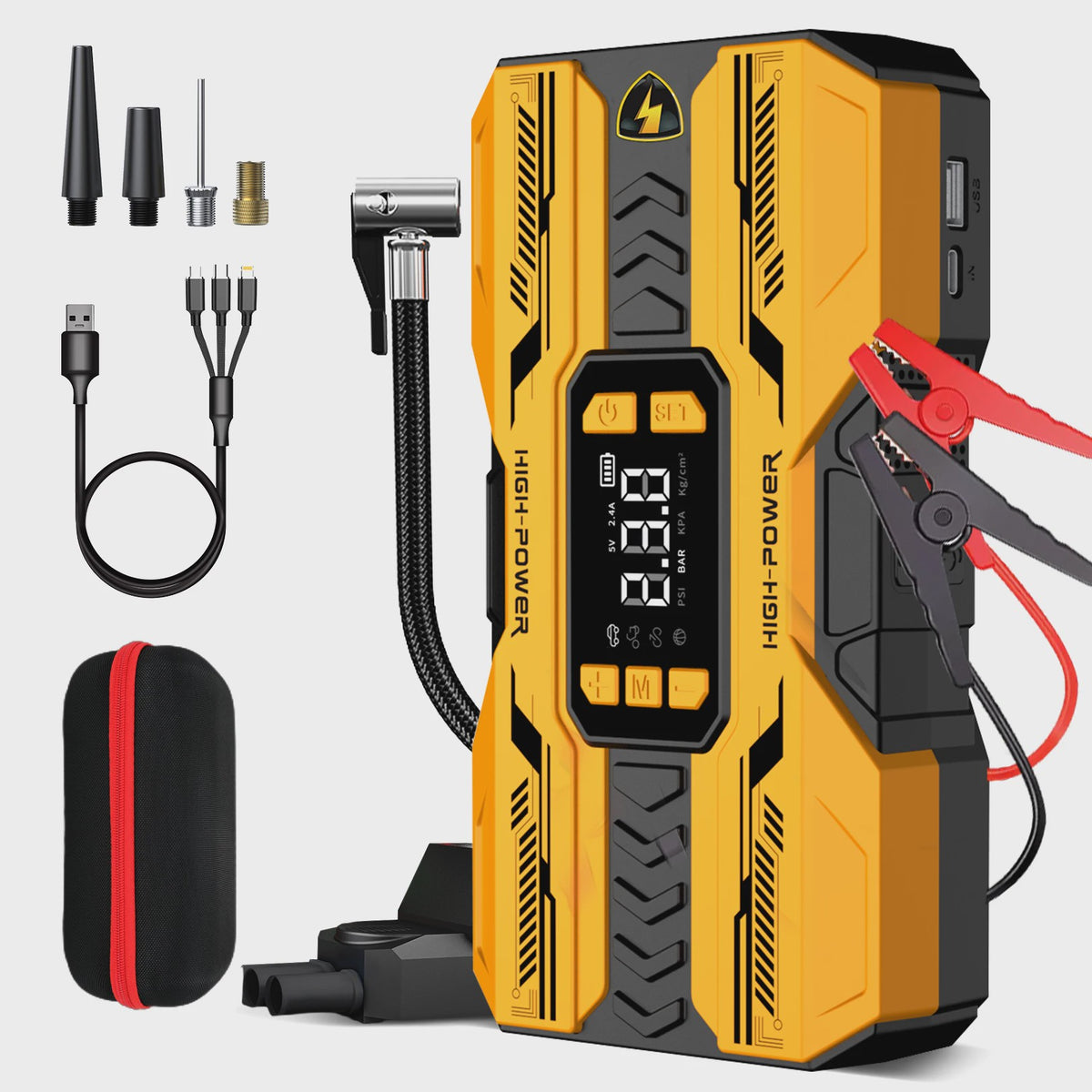 AntPower 1200A Jump Starter & Powerbank met Bandenpomp & LED - Start Elke Auto