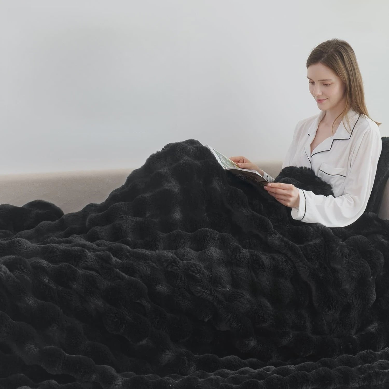 Luxe Nepbont Plaid - Ultra Zacht & Warm, 2.5KG Zwaar, Perfect voor Woonkamer & Slaapkamer