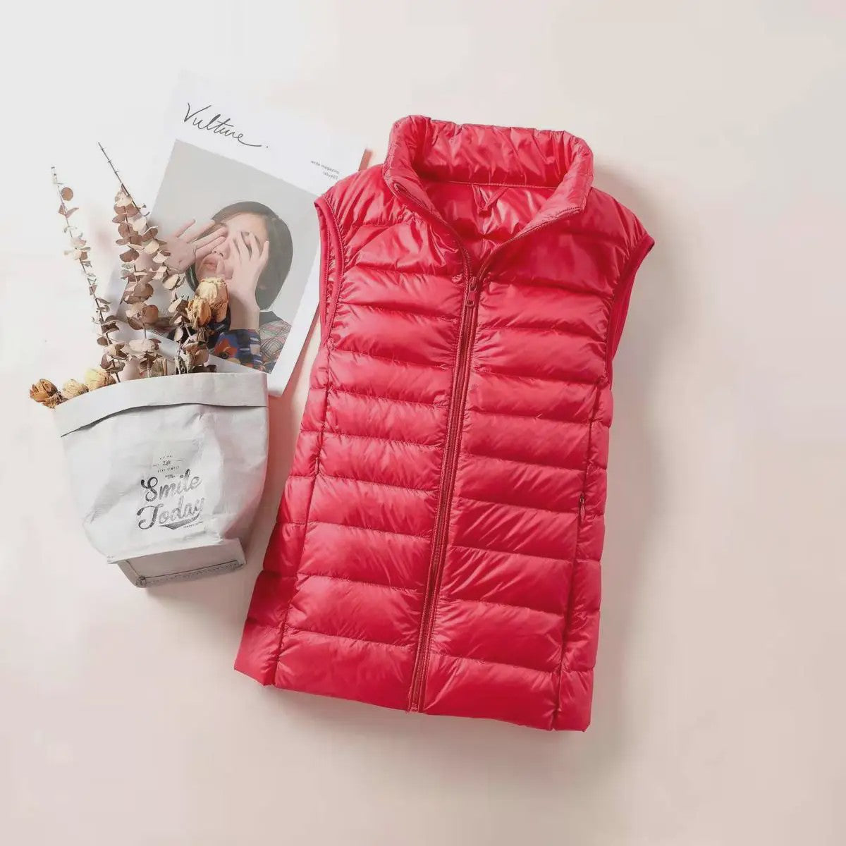 Dames Ultra Light Down Gilet - Mouwloze Jas, Lichtgewicht & Winddicht