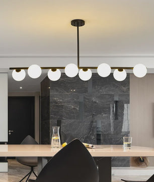 Moderne Magische Bonen Glas Kroonluchter - 6/7 Lampen - Goud/Zwart