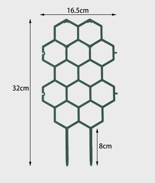 2x Honingraat Plantenrek - Stevig & Roestvrij Plastic Klimrek voor Binnen & Buiten