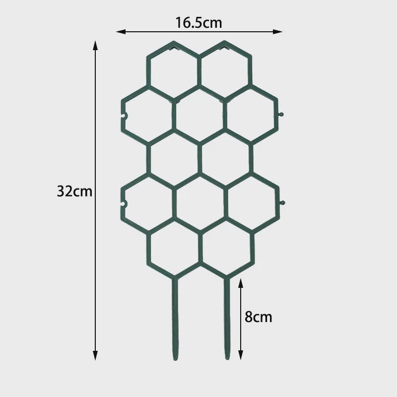 2x Honingraat Plantenrek - Stevig & Roestvrij Plastic Klimrek voor Binnen & Buiten