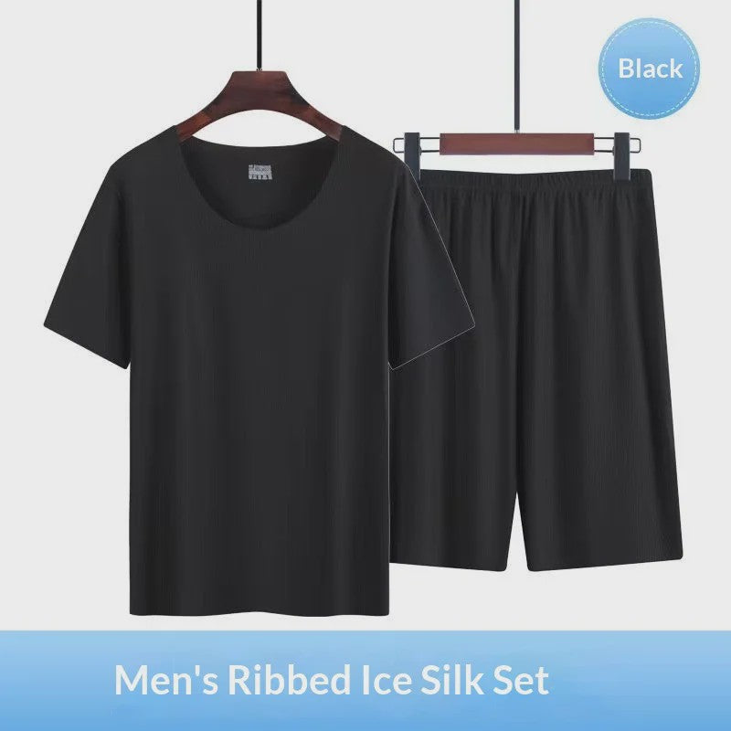 Heren Pyjama Set: IJssilke Korte Mouw & Short - Zomer Comfort