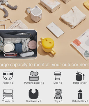 Multifunctionele Luiertas Rugzak met Babybedje - Grote Capaciteit & Waterdicht