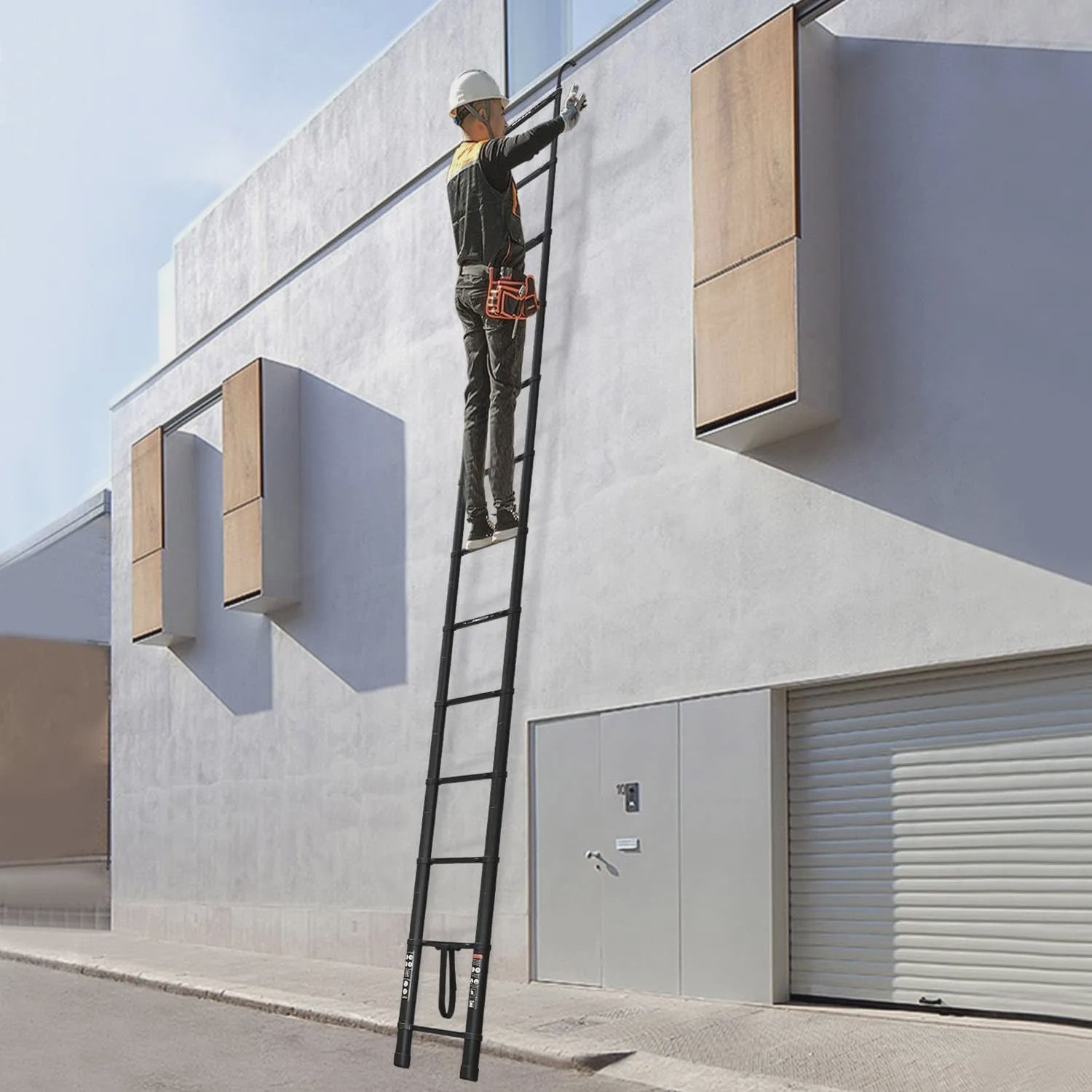 6.2M Telescopische Ladder met Haken - Aluminium, Inklapbaar, 150kg EN131