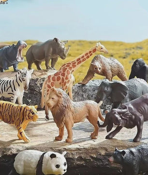 Set van 12 Realistische Wild Animal Dierenfiguren - Speelgoed & Cadeau voor Kinderen