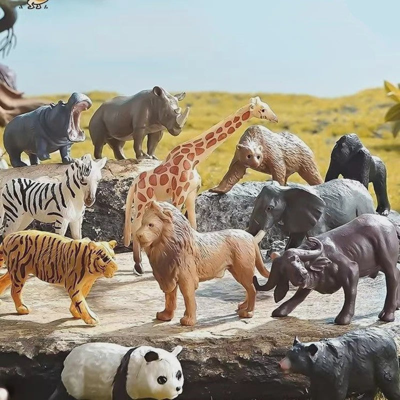 Set van 12 Realistische Wild Animal Dierenfiguren - Speelgoed & Cadeau voor Kinderen