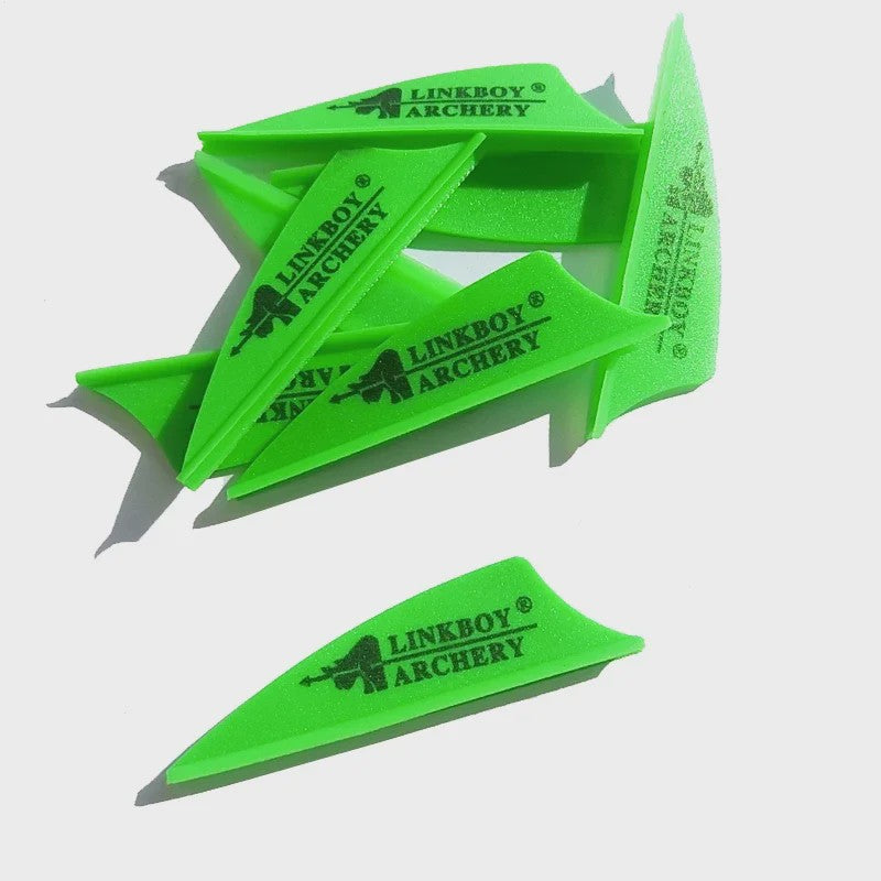 Linkboy-Archery 36 Stuks 1.75" Rubberen Vanes met Veer - Jacht Accessoires voor Compound & Recurve Bogen