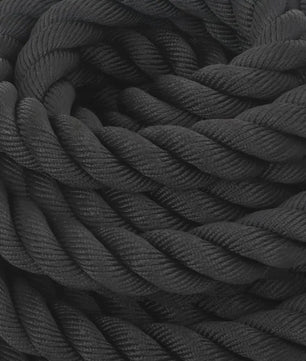 Black Battle Rope 12m - 9kg Polyester - Krachttraining & Uithoudingsvermogen