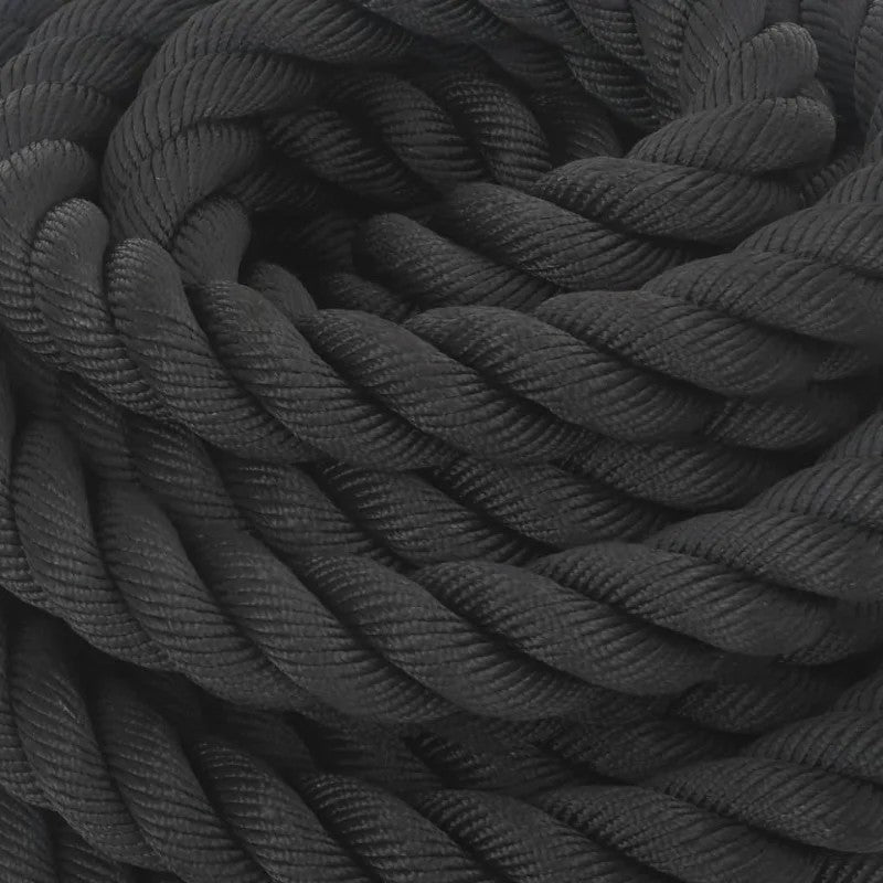 Black Battle Rope 12m - 9kg Polyester - Krachttraining & Uithoudingsvermogen