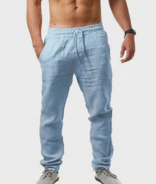 Herfst/Lente Heren Linnen Katoen Casual Broek - Losse Pasvorm & Comfort