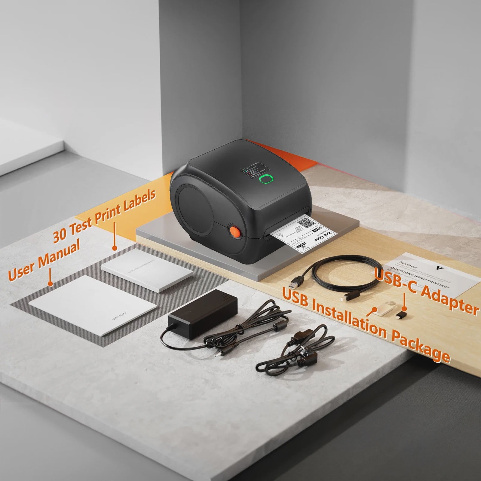 300DPI Bluetooth Thermische Label Printer met Automatische Papierherkenning