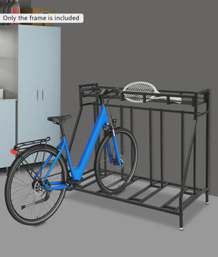 4-Plaats Fietsenrek Staand met Haken - Indoor Fietsenstalling Organizer