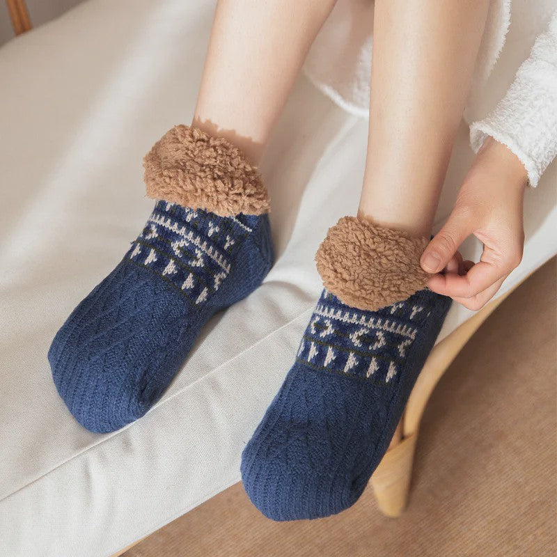 Super Warme Unisex Huissokken met Pluche Voering - Antislip & Comfortabel voor Winter