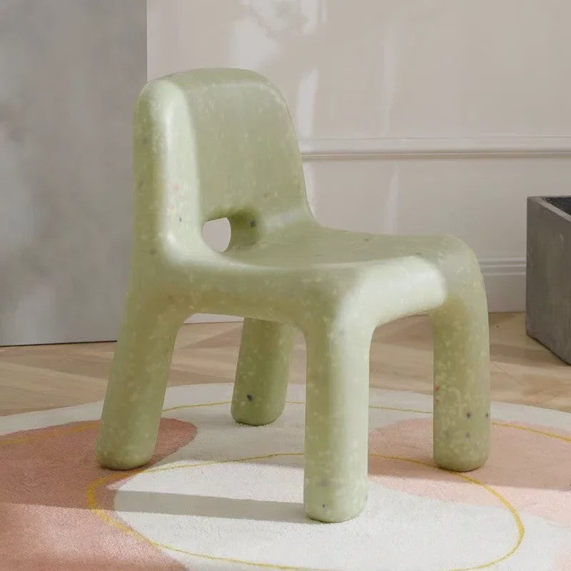 Nordic Stijl Plastic Kinderstoel - Compacte Buitenstoel met Rugleuning voor Tuin & Terras