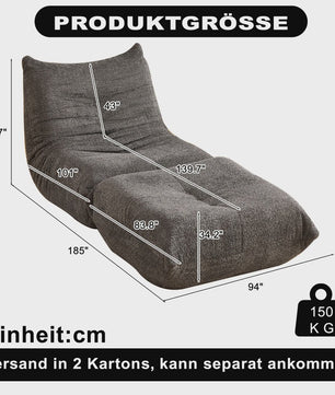 Moderne Chenille Togo Fauteuil - Comfortabele Lounge Stoel met Memory Foam