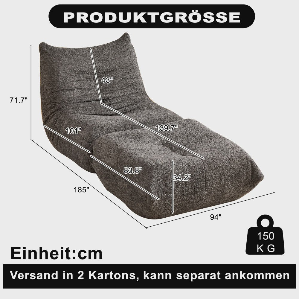 Moderne Chenille Togo Fauteuil - Comfortabele Lounge Stoel met Memory Foam