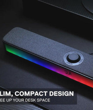 Redragon GS515 RGB Soundbar: Compacte Desktop Speaker met Bluetooth 5.3 & USB-C