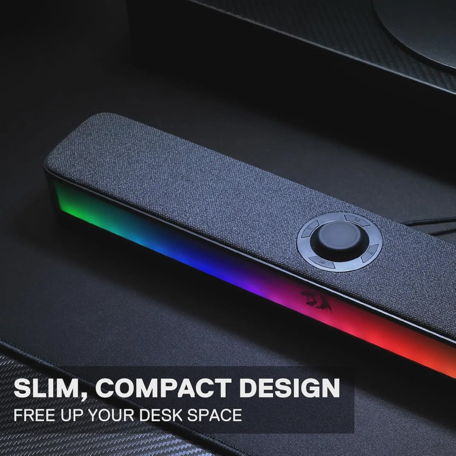 Redragon GS515 RGB Soundbar: Compacte Desktop Speaker met Bluetooth 5.3 & USB-C