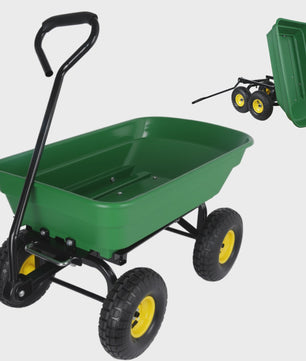Robuuste Transportkar met Kantelfunctie - Ideaal voor Tuin, Camping & Strand
