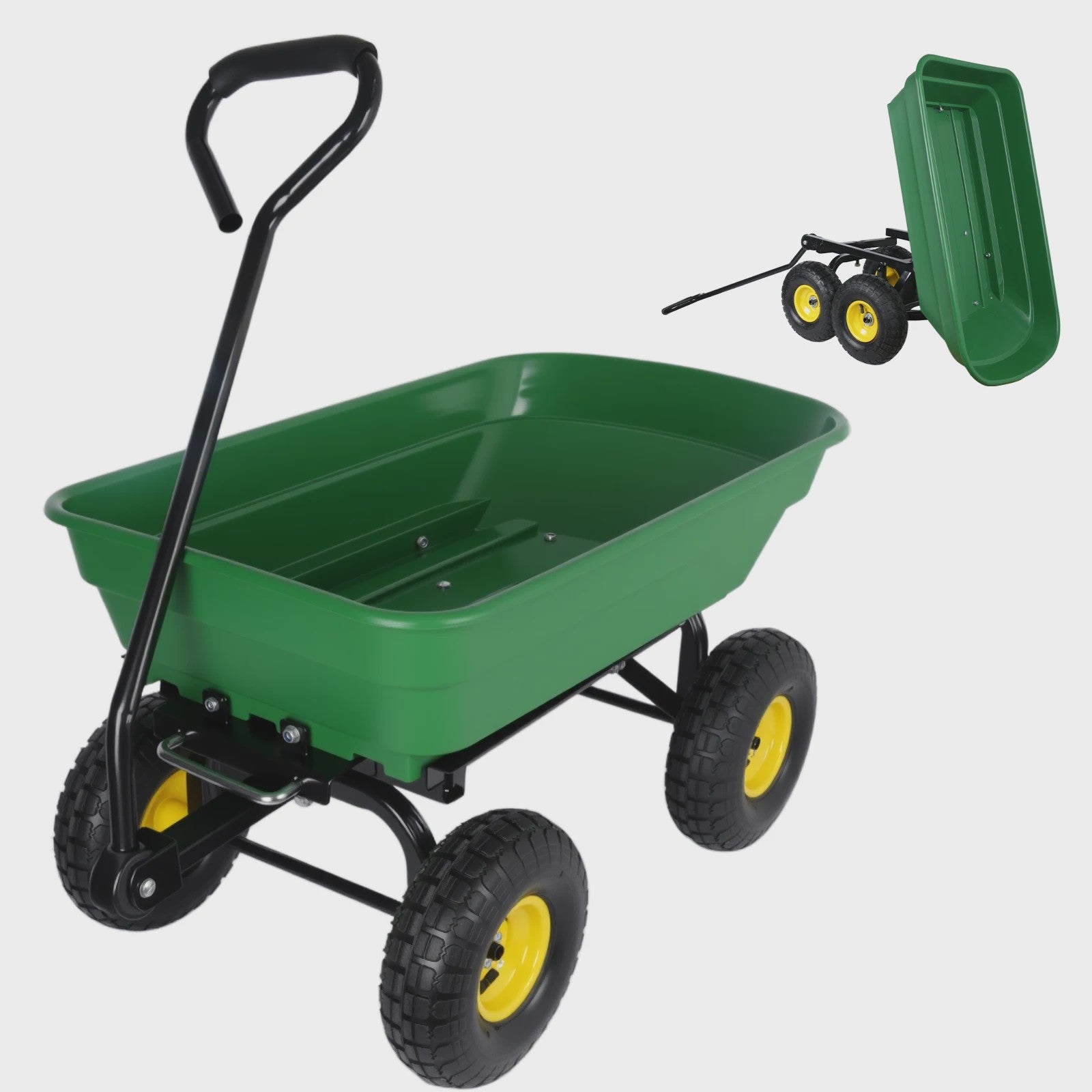 Robuuste Transportkar met Kantelfunctie - Ideaal voor Tuin, Camping & Strand
