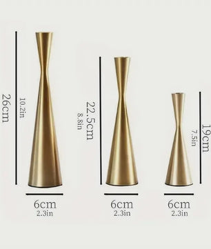 Moderne Kandelaar Standaard - Elegant Metaal Goud, Zilver, Zwart