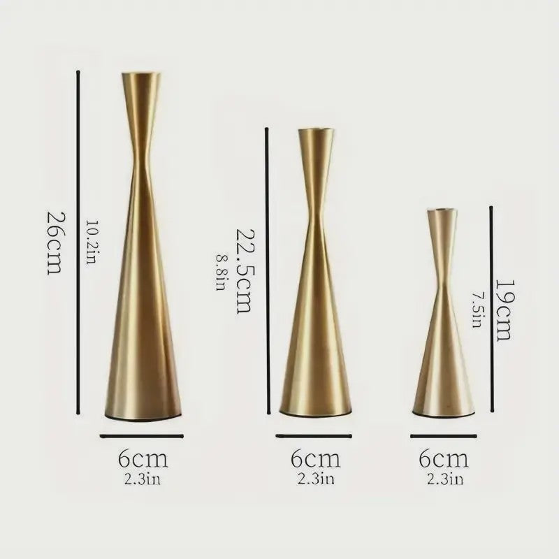 Moderne Kandelaar Standaard - Elegant Metaal Goud, Zilver, Zwart