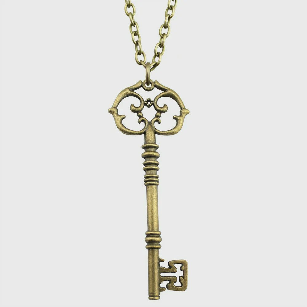 Vintage Sleutelhanger Ketting - Grote Opvallende Hanger voor Dames en Heren