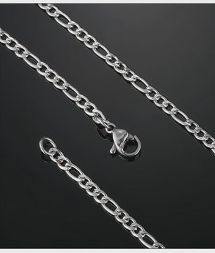 Stijlvolle 3mm Figaro Ketting voor Heren - Roestvrij Staal
