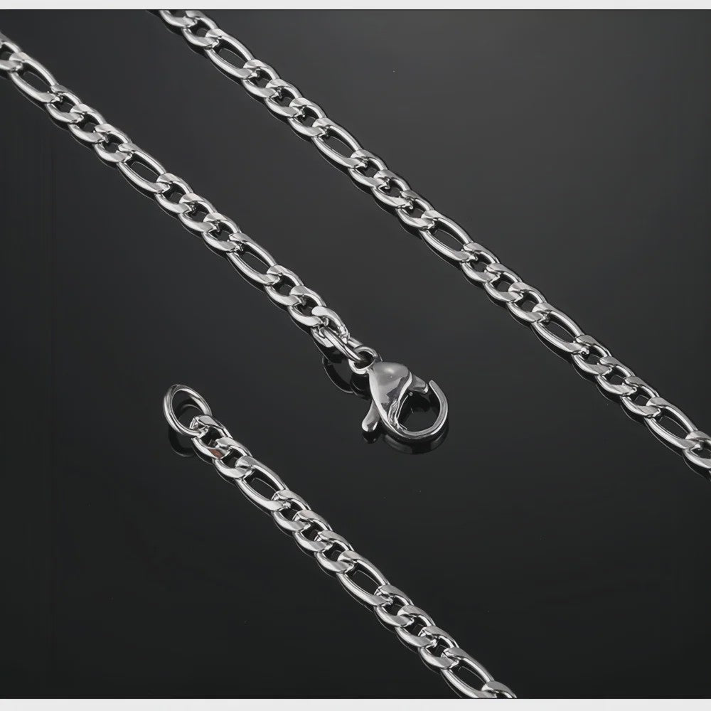 Stijlvolle 3mm Figaro Ketting voor Heren - Roestvrij Staal