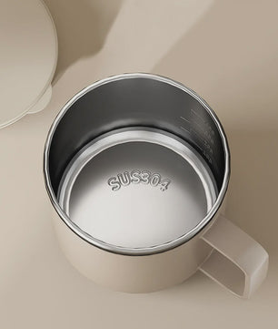 Geïsoleerde Koffiemok met Deksel - 400ML Dubbelwandig RVS Drinkbeker